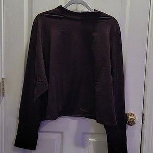 NWT Old Navy Cozecore Go Dry Dark Raisin Lightweight Turtleneck Crop Top Size 4X
